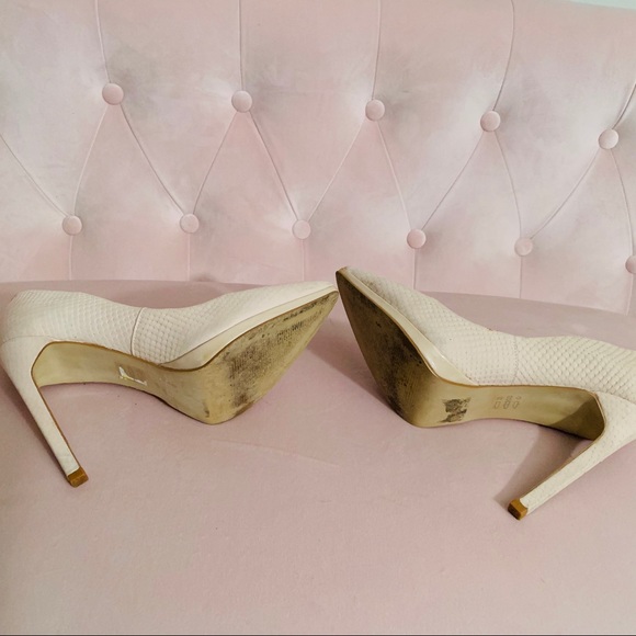 ALDO | Nude Faux Viper Skin Stiletto Heels - Picture 5 of 5